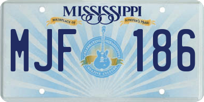 MS license plate MJF186
