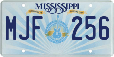 MS license plate MJF256