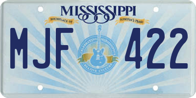 MS license plate MJF422