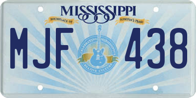MS license plate MJF438