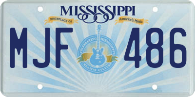 MS license plate MJF486