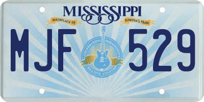 MS license plate MJF529