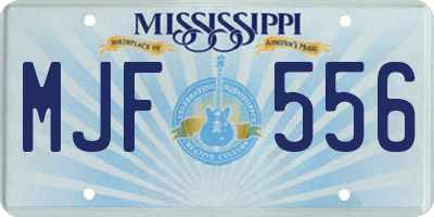 MS license plate MJF556