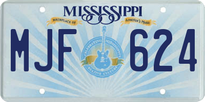 MS license plate MJF624