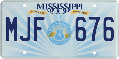 MS license plate MJF676