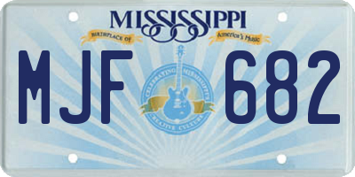 MS license plate MJF682