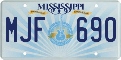 MS license plate MJF690