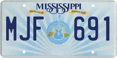 MS license plate MJF691