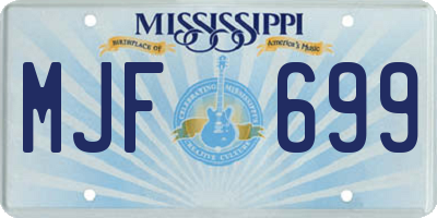 MS license plate MJF699