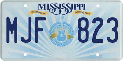 MS license plate MJF823