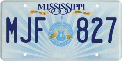 MS license plate MJF827