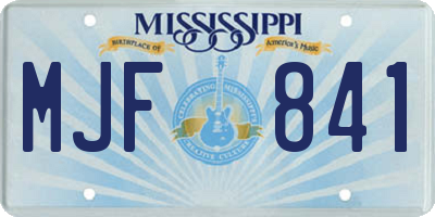 MS license plate MJF841