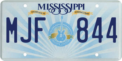 MS license plate MJF844