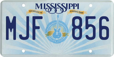 MS license plate MJF856