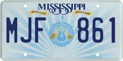MS license plate MJF861