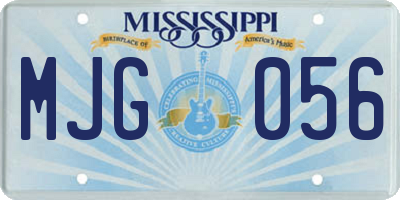 MS license plate MJG056