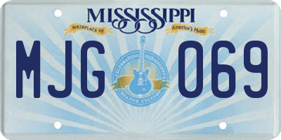 MS license plate MJG069