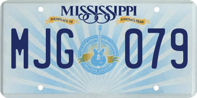 MS license plate MJG079
