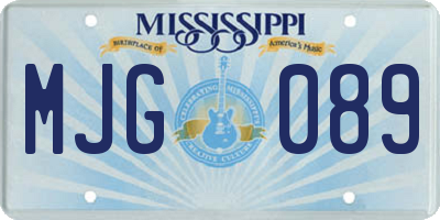 MS license plate MJG089