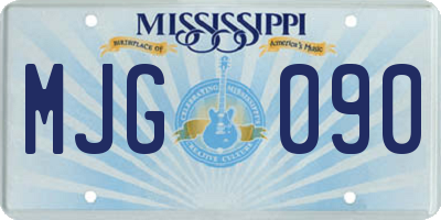 MS license plate MJG090