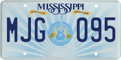 MS license plate MJG095