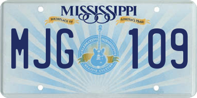 MS license plate MJG109