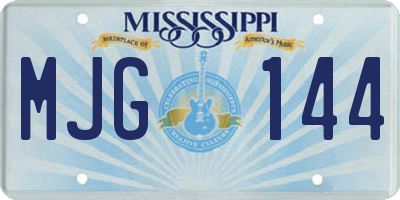 MS license plate MJG144