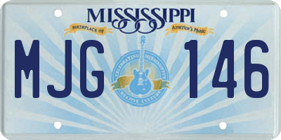MS license plate MJG146