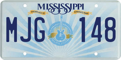 MS license plate MJG148