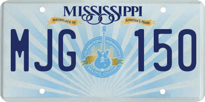 MS license plate MJG150