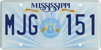 MS license plate MJG151