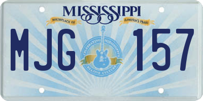 MS license plate MJG157