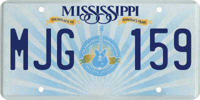 MS license plate MJG159