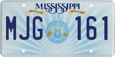 MS license plate MJG161