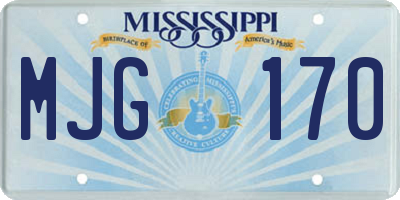 MS license plate MJG170