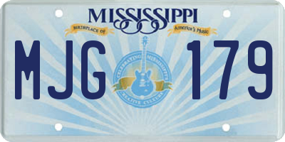 MS license plate MJG179
