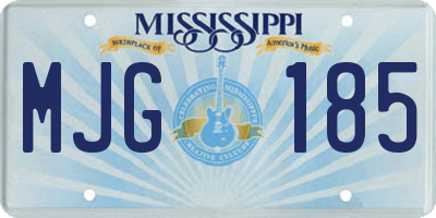MS license plate MJG185