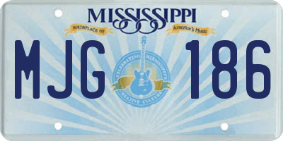 MS license plate MJG186