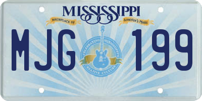 MS license plate MJG199