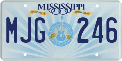 MS license plate MJG246