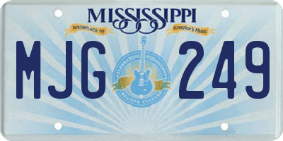 MS license plate MJG249