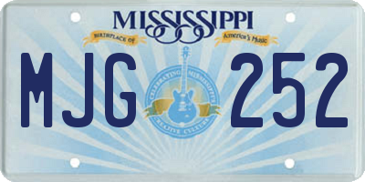 MS license plate MJG252