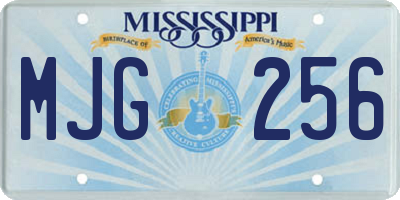 MS license plate MJG256