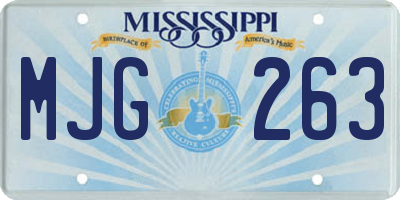 MS license plate MJG263