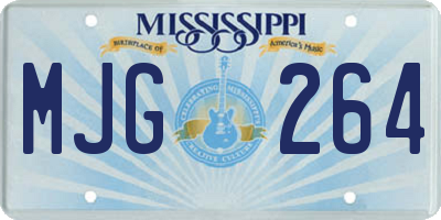MS license plate MJG264