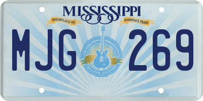 MS license plate MJG269