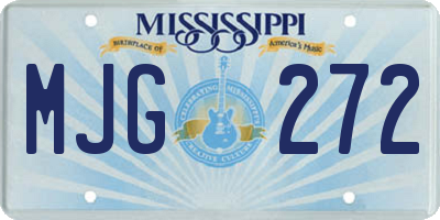 MS license plate MJG272