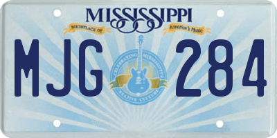 MS license plate MJG284