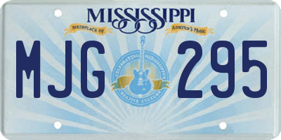 MS license plate MJG295