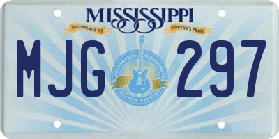 MS license plate MJG297